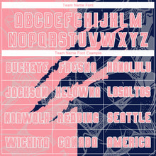 Load image into Gallery viewer, Custom Graffiti Pattern Medium Pink-Navy Scratch Sublimation Soccer Uniform Jersey