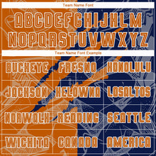 Load image into Gallery viewer, Custom Graffiti Pattern Texas Orange-Navy Scratch Sublimation Soccer Uniform Jersey