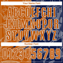 Load image into Gallery viewer, Custom Graffiti Pattern Texas Orange-Navy Scratch Sublimation Soccer Uniform Jersey