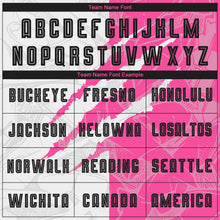 Load image into Gallery viewer, Custom Graffiti Pattern Black-Pink Scratch Sublimation Soccer Uniform Jersey