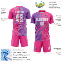 Load image into Gallery viewer, Custom Graffiti Pattern Medium Purple-Pink Scratch Sublimation Soccer Uniform Jersey
