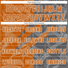 Load image into Gallery viewer, Custom Graffiti Pattern Texas Orange-Steel Gray Scratch Sublimation Soccer Uniform Jersey