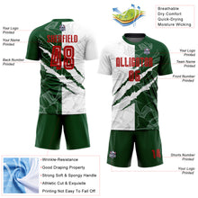 Load image into Gallery viewer, Custom Graffiti Pattern Red-Green Scratch Sublimation Soccer Uniform Jersey