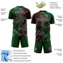 Load image into Gallery viewer, Custom Graffiti Pattern Brown-Green Scratch Sublimation Soccer Uniform Jersey