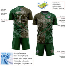 Load image into Gallery viewer, Custom Graffiti Pattern Olive-Green Scratch Sublimation Soccer Uniform Jersey