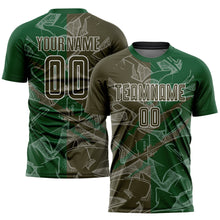 Load image into Gallery viewer, Custom Graffiti Pattern Olive-Green Scratch Sublimation Soccer Uniform Jersey