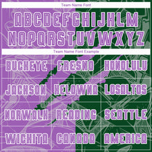 Load image into Gallery viewer, Custom Graffiti Pattern Medium Purple-Green Scratch Sublimation Soccer Uniform Jersey