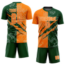 Load image into Gallery viewer, Custom Graffiti Pattern Bay Orange-Green Scratch Sublimation Soccer Uniform Jersey
