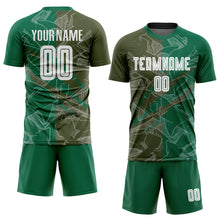 Load image into Gallery viewer, Custom Graffiti Pattern Olive-Kelly Green Scratch Sublimation Soccer Uniform Jersey