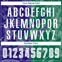 Load image into Gallery viewer, Custom Graffiti Pattern Dark Purple-Kelly Green Scratch Sublimation Soccer Uniform Jersey