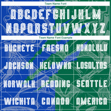 Load image into Gallery viewer, Custom Graffiti Pattern Thunder Blue-Kelly Green Scratch Sublimation Soccer Uniform Jersey