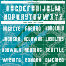 Load image into Gallery viewer, Custom Graffiti Pattern Teal-Kelly Green Scratch Sublimation Soccer Uniform Jersey