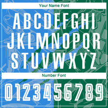 Load image into Gallery viewer, Custom Graffiti Pattern Powder Blue-Kelly Green Scratch Sublimation Soccer Uniform Jersey