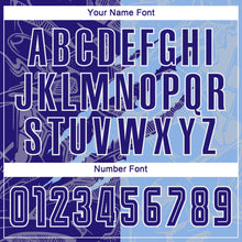 Load image into Gallery viewer, Custom Graffiti Pattern Dark Purple-Light Blue Scratch Sublimation Soccer Uniform Jersey