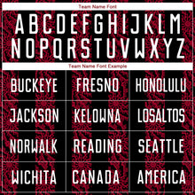 Load image into Gallery viewer, Custom Black White-Red Abstract Shape Sublimation Soccer Uniform Jersey