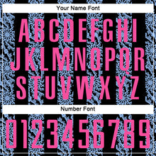 Load image into Gallery viewer, Custom Black Pink-Light Blue Abstract Shape Sublimation Soccer Uniform Jersey