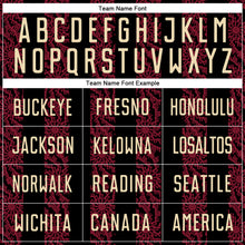 Load image into Gallery viewer, Custom Black Cream-Crimson Abstract Shape Sublimation Soccer Uniform Jersey