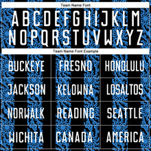 Load image into Gallery viewer, Custom Black White-Powder Blue Abstract Shape Sublimation Soccer Uniform Jersey