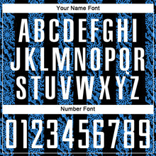 Load image into Gallery viewer, Custom Black White-Powder Blue Abstract Shape Sublimation Soccer Uniform Jersey