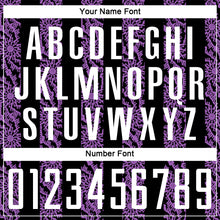 Load image into Gallery viewer, Custom Black White-Medium Purple Abstract Shape Sublimation Soccer Uniform Jersey