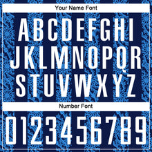 Load image into Gallery viewer, Custom Navy White-Powder Blue Abstract Shape Sublimation Soccer Uniform Jersey