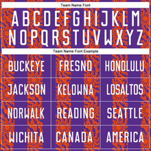 Load image into Gallery viewer, Custom Purple White-Orange Abstract Shape Sublimation Soccer Uniform Jersey