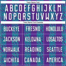 Load image into Gallery viewer, Custom Purple White-Teal Abstract Shape Sublimation Soccer Uniform Jersey