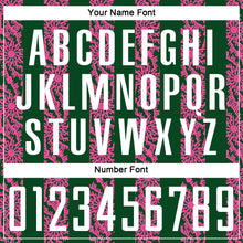 Load image into Gallery viewer, Custom Green White-Pink Abstract Shape Sublimation Soccer Uniform Jersey