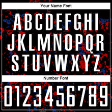 Load image into Gallery viewer, Custom Black Red-Royal Abstract Fragment Art Sublimation Soccer Uniform Jersey