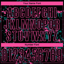 Load image into Gallery viewer, Custom Black Pink-Teal Abstract Fragment Art Sublimation Soccer Uniform Jersey