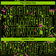 Load image into Gallery viewer, Custom Black Neon Green-Pink Abstract Fragment Art Sublimation Soccer Uniform Jersey