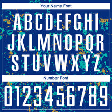 Load image into Gallery viewer, Custom Royal Old Gold-Aqua Abstract Fragment Art Sublimation Soccer Uniform Jersey