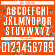 Load image into Gallery viewer, Custom Orange Light Blue-Grass Green Abstract Fragment Art Sublimation Soccer Uniform Jersey