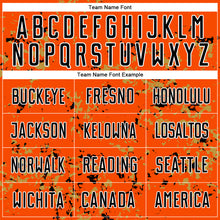 Load image into Gallery viewer, Custom Orange Black-Old Gold Abstract Fragment Art Sublimation Soccer Uniform Jersey