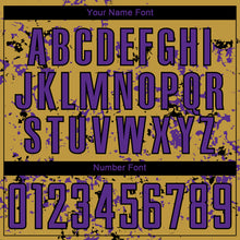 Load image into Gallery viewer, Custom Old Gold Purple-Black Abstract Fragment Art Sublimation Soccer Uniform Jersey