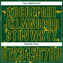 Load image into Gallery viewer, Custom Green Gold-Kelly Green Abstract Fragment Art Sublimation Soccer Uniform Jersey