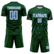 Load image into Gallery viewer, Custom Green Light Blue-Kelly Green Abstract Fragment Art Sublimation Soccer Uniform Jersey