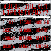 Load image into Gallery viewer, Custom Black Red-Gray Splash Sublimation Soccer Uniform Jersey