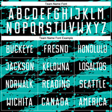 Load image into Gallery viewer, Custom Black White-Aqua Splash Sublimation Soccer Uniform Jersey