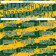 Load image into Gallery viewer, Custom Green Gold-White Splash Sublimation Soccer Uniform Jersey