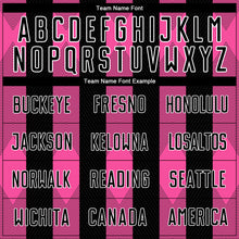 Load image into Gallery viewer, Custom Black Pink-White Line Sublimation Soccer Uniform Jersey