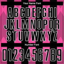 Load image into Gallery viewer, Custom Black Pink-White Line Sublimation Soccer Uniform Jersey