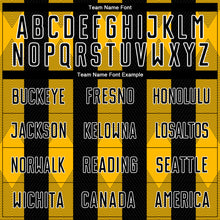 Load image into Gallery viewer, Custom Black Gold-White Line Sublimation Soccer Uniform Jersey