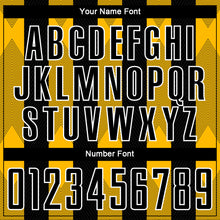 Load image into Gallery viewer, Custom Black Gold-White Line Sublimation Soccer Uniform Jersey