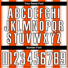 Load image into Gallery viewer, Custom Orange White-Black Line Sublimation Soccer Uniform Jersey