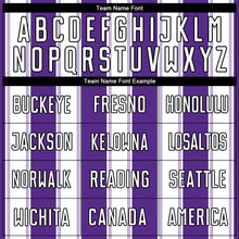 Load image into Gallery viewer, Custom Purple White-Black Line Sublimation Soccer Uniform Jersey