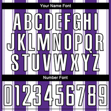 Load image into Gallery viewer, Custom Purple White-Black Line Sublimation Soccer Uniform Jersey
