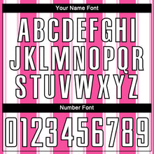 Load image into Gallery viewer, Custom Pink White-Black Line Sublimation Soccer Uniform Jersey
