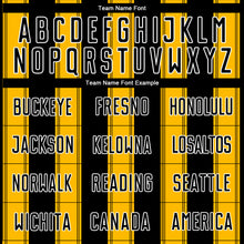 Load image into Gallery viewer, Custom Black Gold-White Line Sublimation Soccer Uniform Jersey