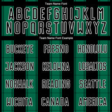 Load image into Gallery viewer, Custom Black Kelly Green-White Line Sublimation Soccer Uniform Jersey